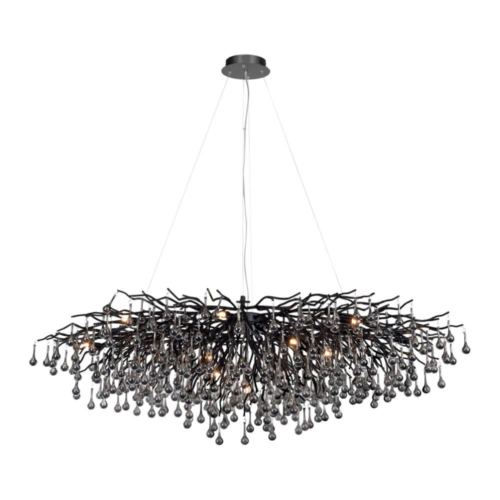 Large chandelier Icicle black Paul Neuhaus 4012248377543
