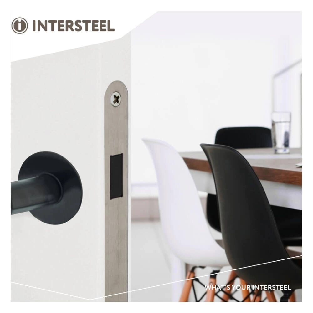 Lock case toilet 63/8 Domus magnet stainless steel rounded Intersteel 8714186463185