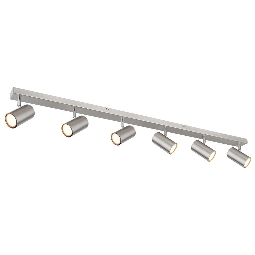 Ceiling lamp 6-lights Robby nickel