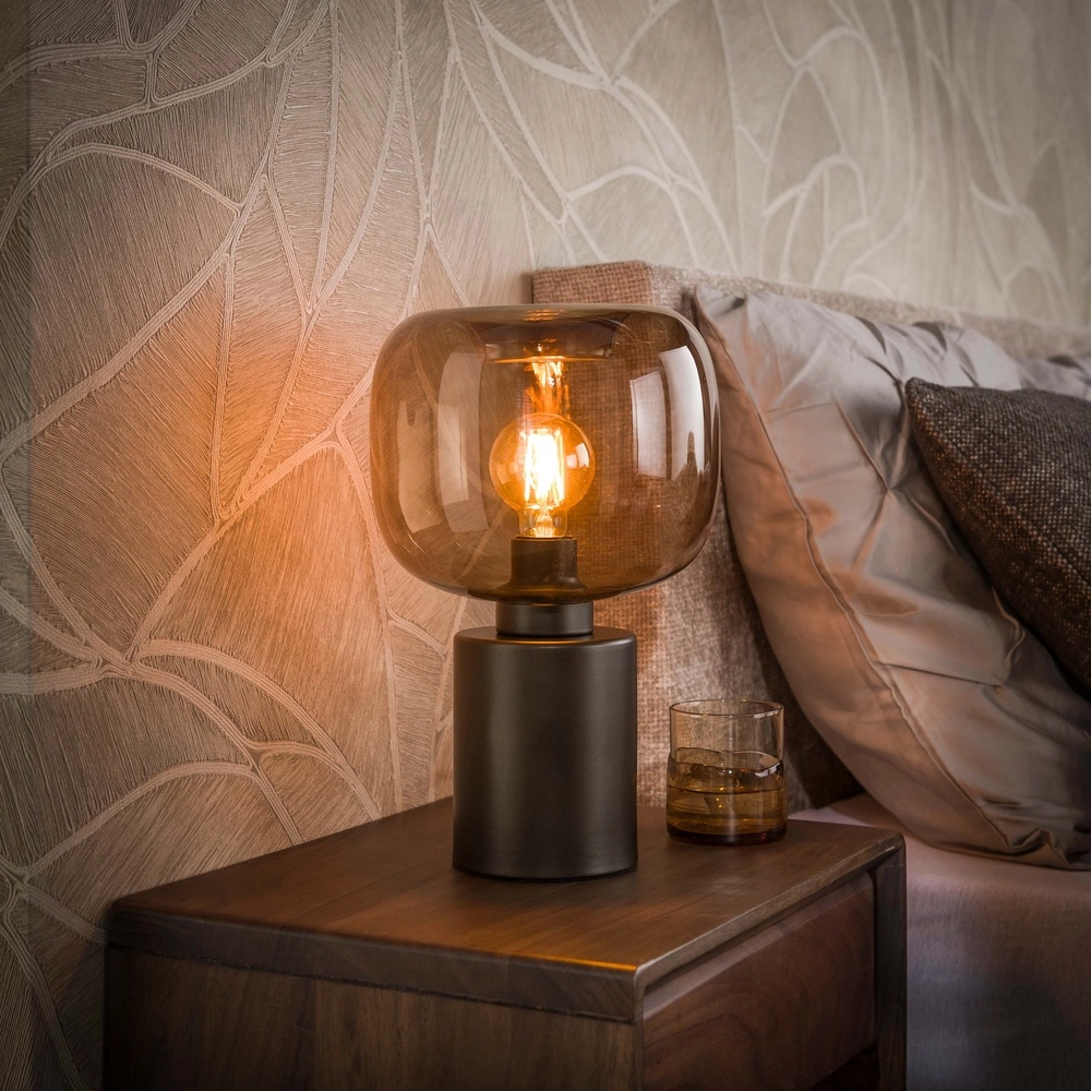 Tafellamp design Serene sienna bruin