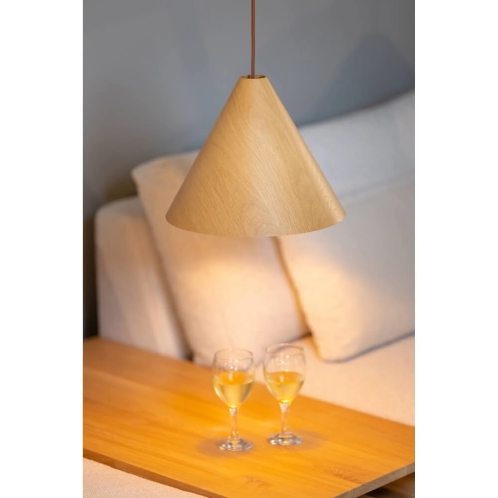 Wooden pendant lamp Robin oak Ø 33cm ETH 8720195308706
