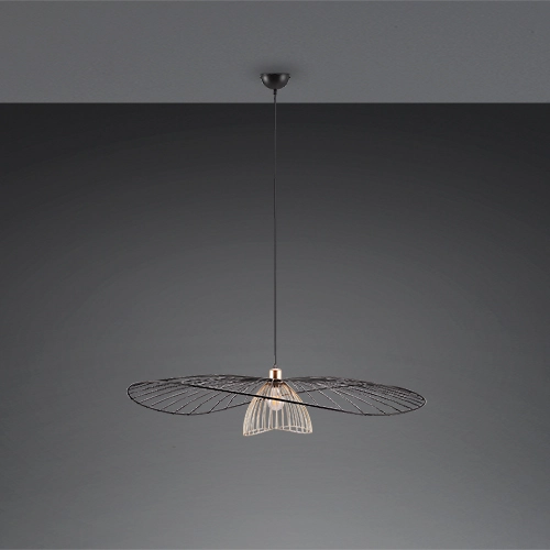Pendant lamp Lauris Ø 100cm black Trio 4017807678093