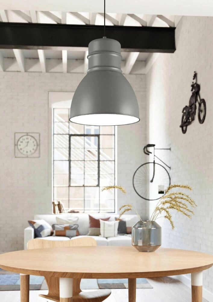 Gray hanging lamp Ebury Ø 38cm Eglo 9002759436223
