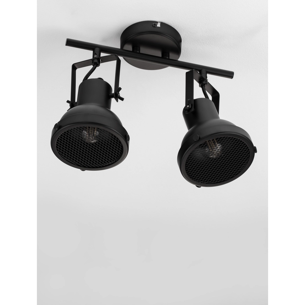 Ceiling lamp Ruvi 2-light black Lyora 5212017446367
