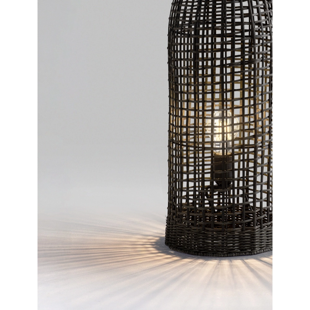 Bohemian floor lamp Naos rattan 73H black Lyora 5212017477569