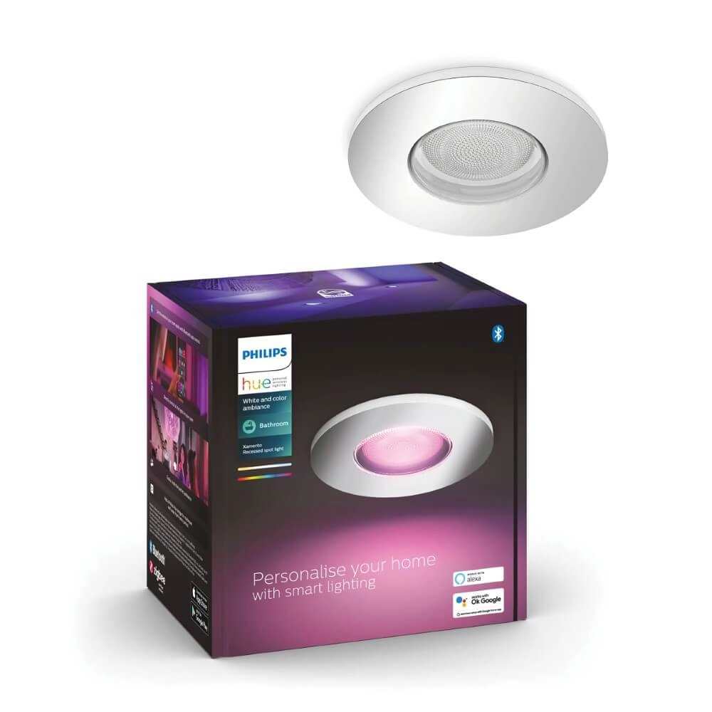 Recessed spotlight Hue Xamento - White and color Silver Philips 8719514355347