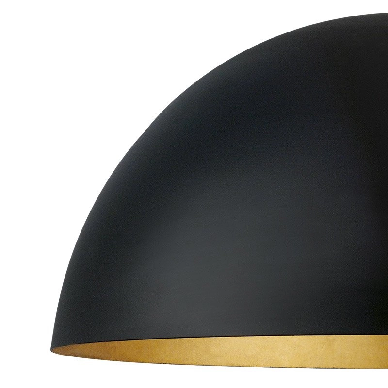 Pendant lamp Gaetano 1 38cm black - gold Eglo 9002759949358