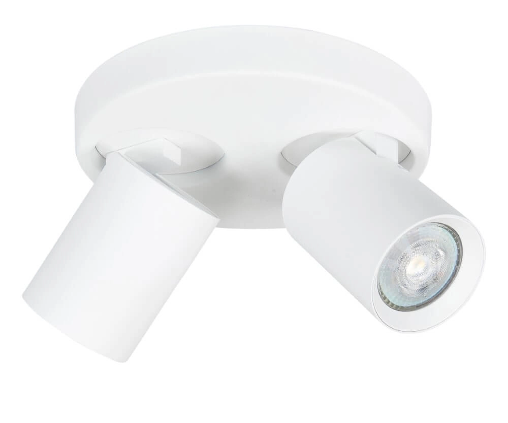 Surface-mounted spotlight Oliver 2-light matt white