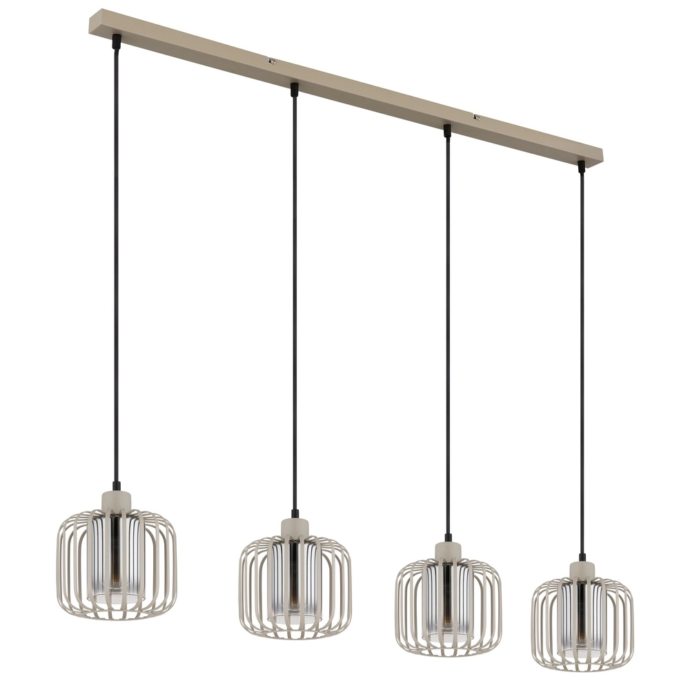 4-light pendant lamp Alfred sand brown Globo 9007371533619