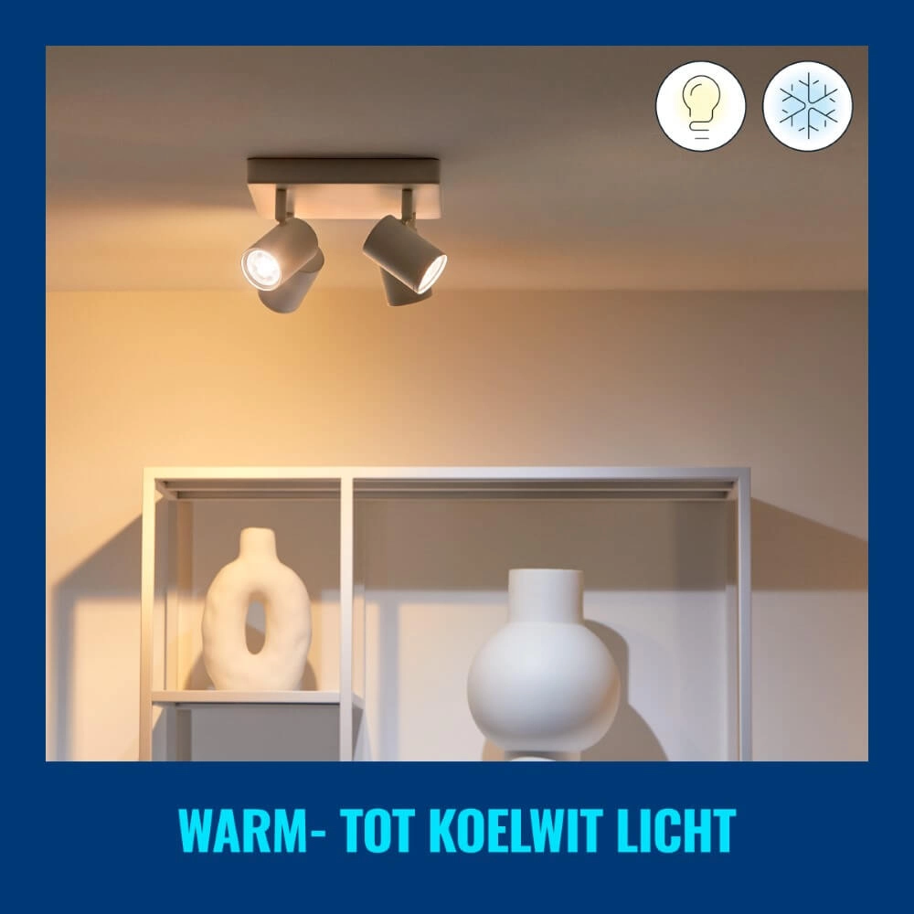 4-light surface-mounted spotlight Imageo smart - white WiZ 8719514554559