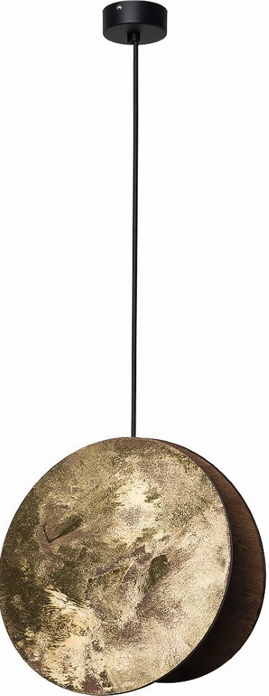 Golden pendant lamp Wheel Ø 25cm