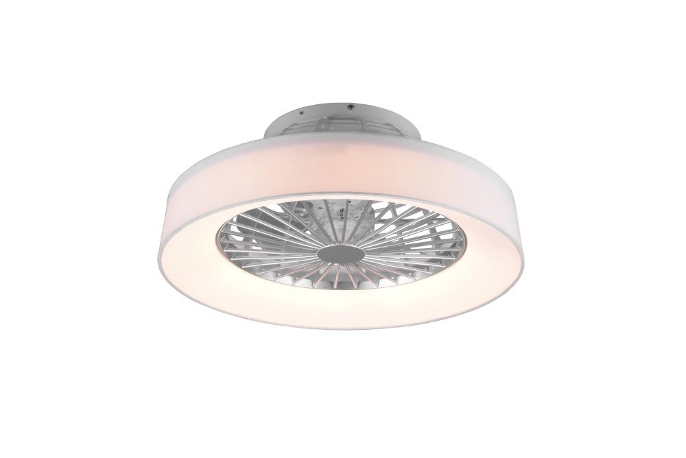 LED ceiling fan Farsund 47cm white