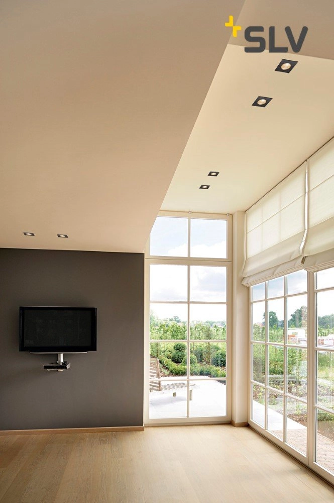 Square recessed spotlight Patta 8cm - 7.3w - 1800-3000K black SLV 4024163222884