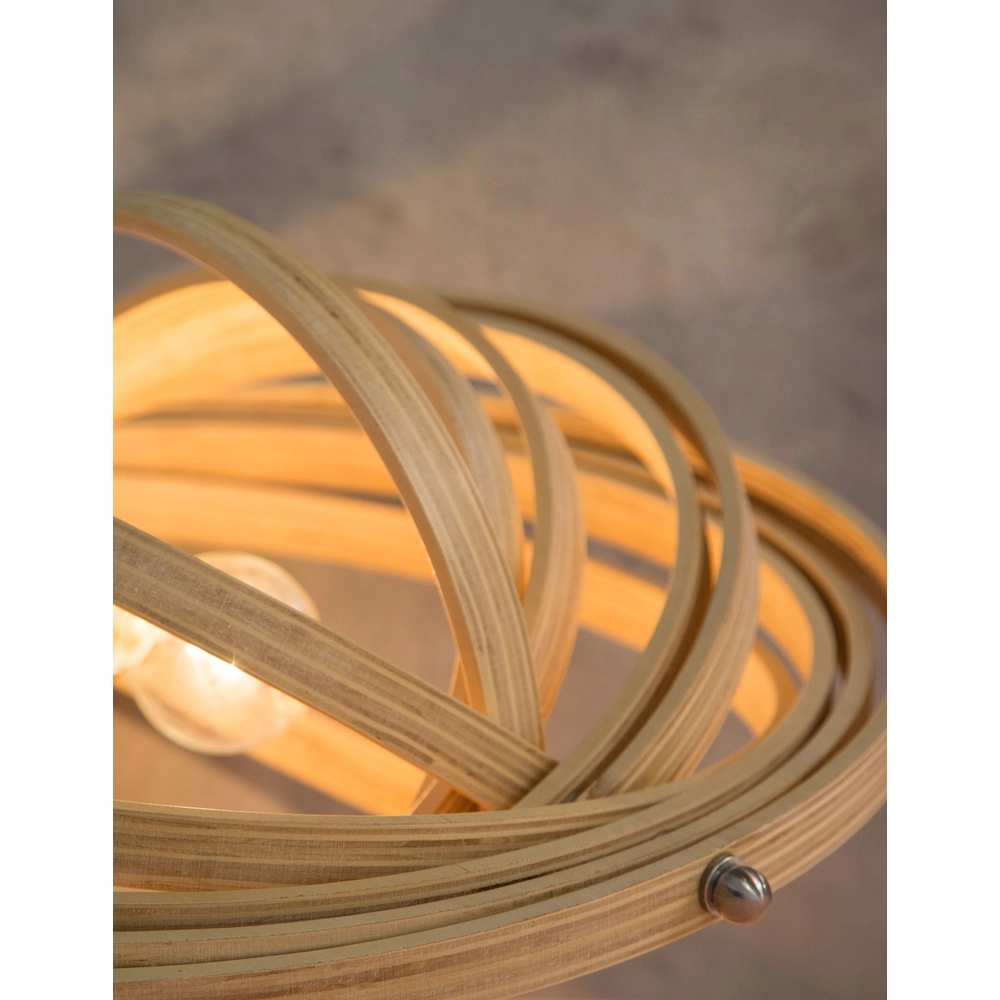 Modern pendant lamp Asco wood Ø 43cm Lyora 5212017424945