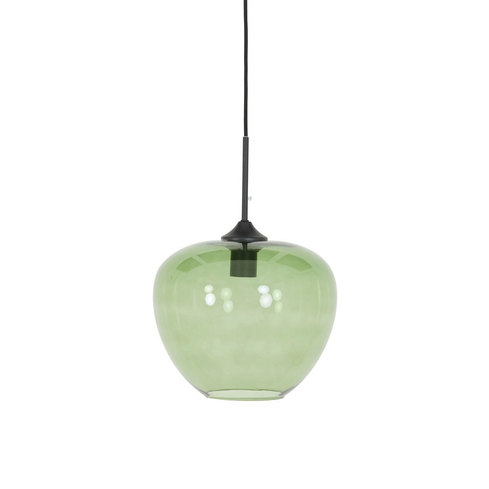Glass pendant lamp Mayson Ø 30cm - green glass