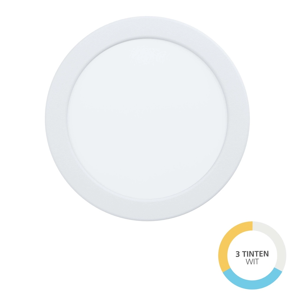 IP44 recessed lamp Fueva 6 round - white - Ø 16,8cm