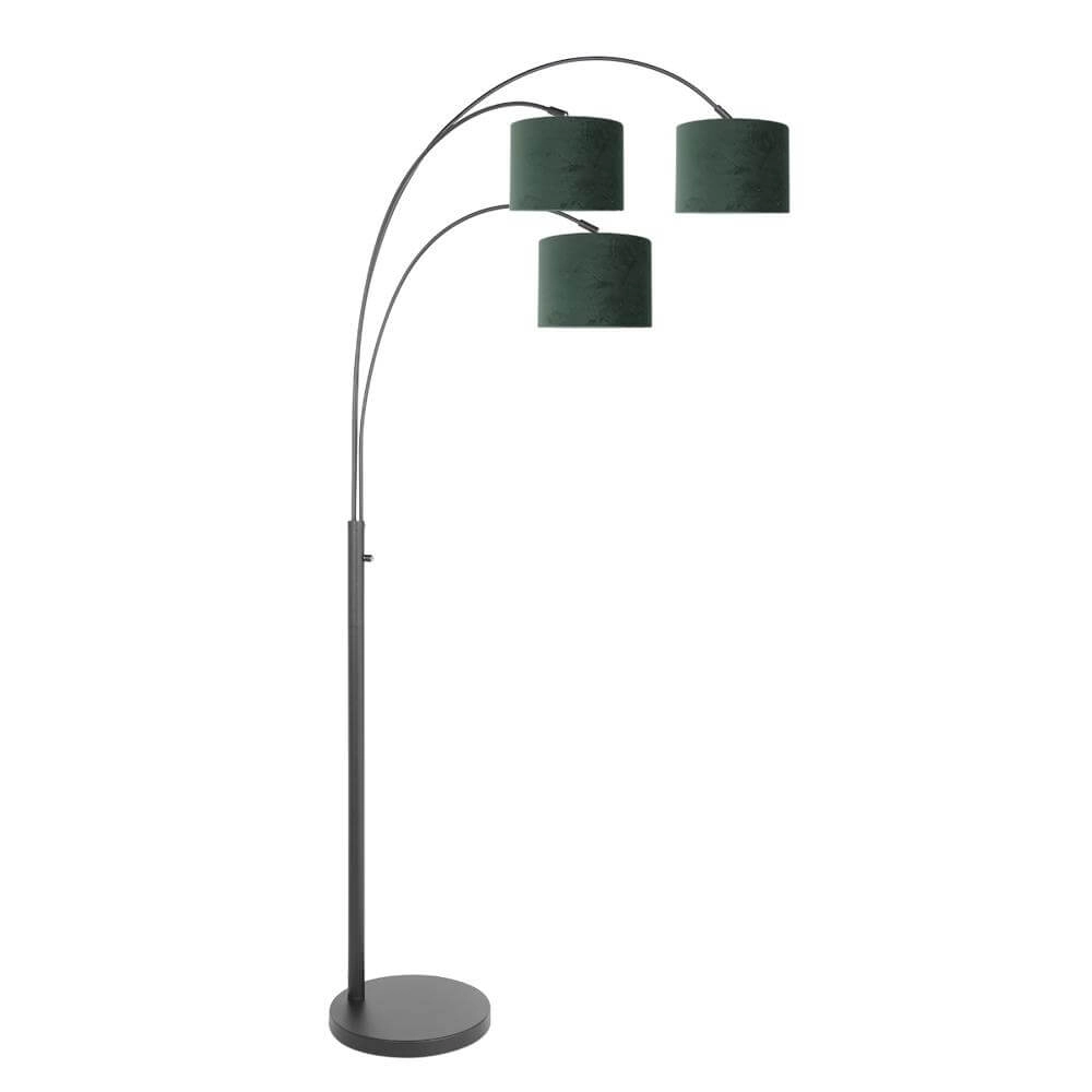 Floor lamp Sparkled Light black with green caps