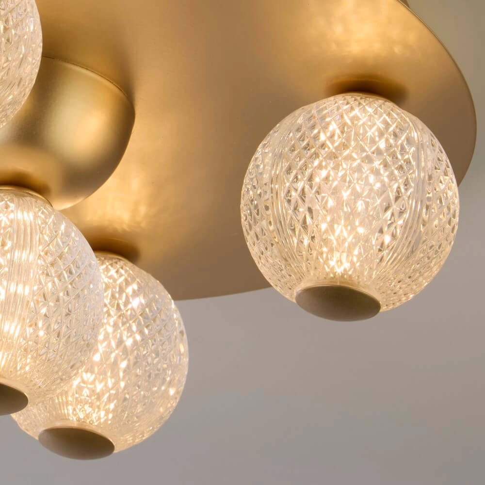 5-light ceiling lamp Asteroid gold Searchlight 5053423273402