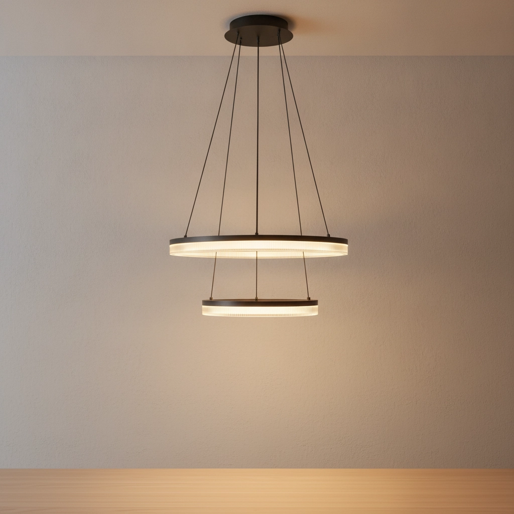 Black pendant lamp Lonela double