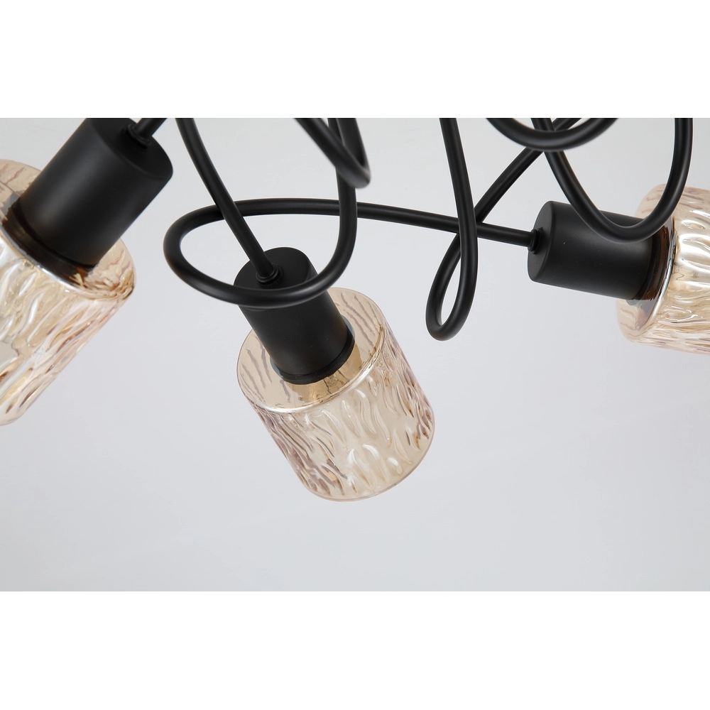 Ceiling lamp Knot black 3-lights Searchlight 5053423301952