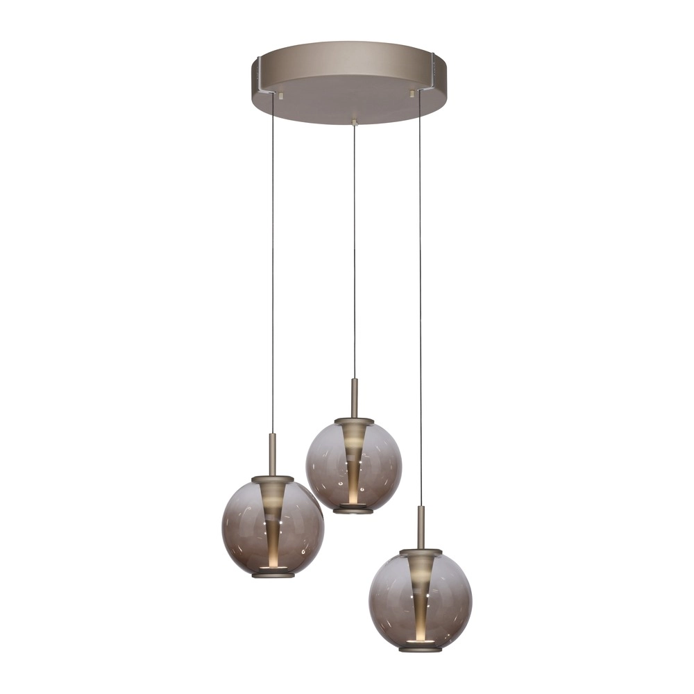 Vide pendant lamp Pure E-Infinty Bronce with amber glass Paul Neuhaus 4012248398166