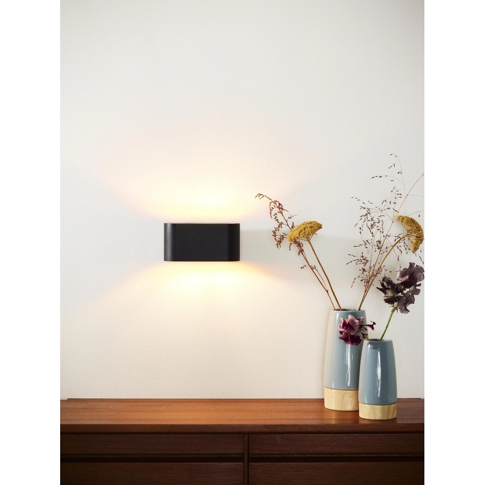 Wall lamp Xera 16cm black Lucide 5411212233684
