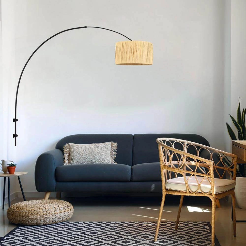 Wall lamp Sparkled Light black with straw shade Steinhauer 8712746171778