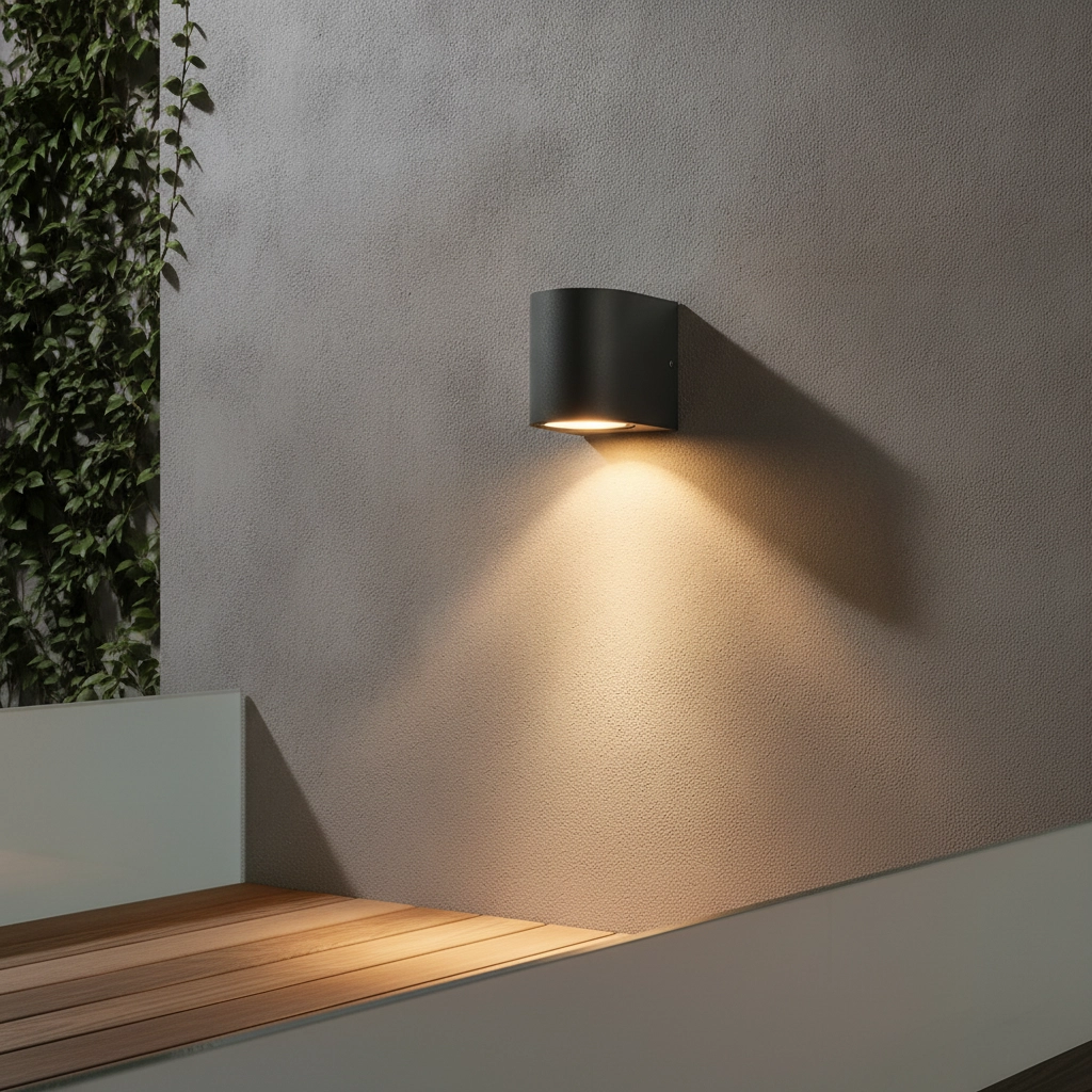 Round spotlight Nero Grey down