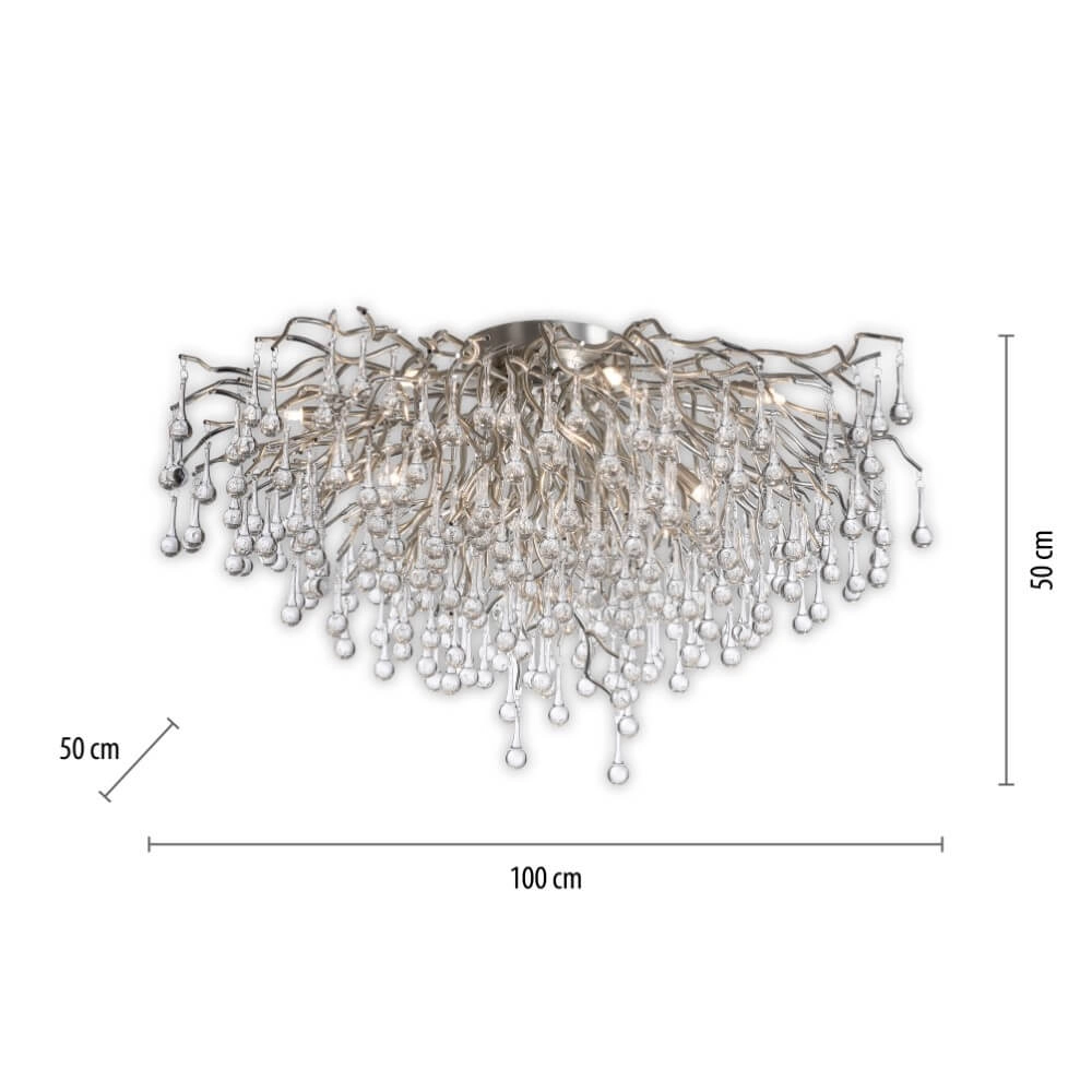 Chandelier Icicle metal 100cm Paul Neuhaus 4012248352113