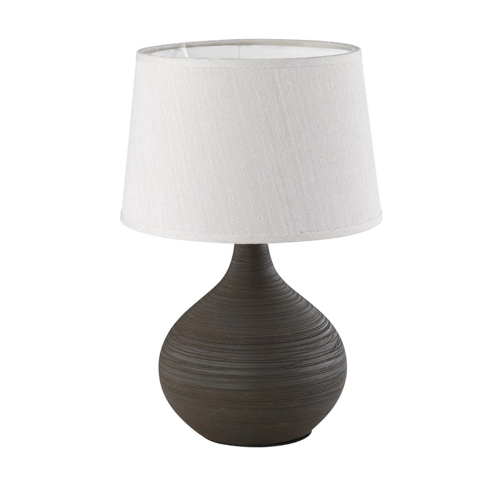 Table lamp Martin 29cm earth brown with white