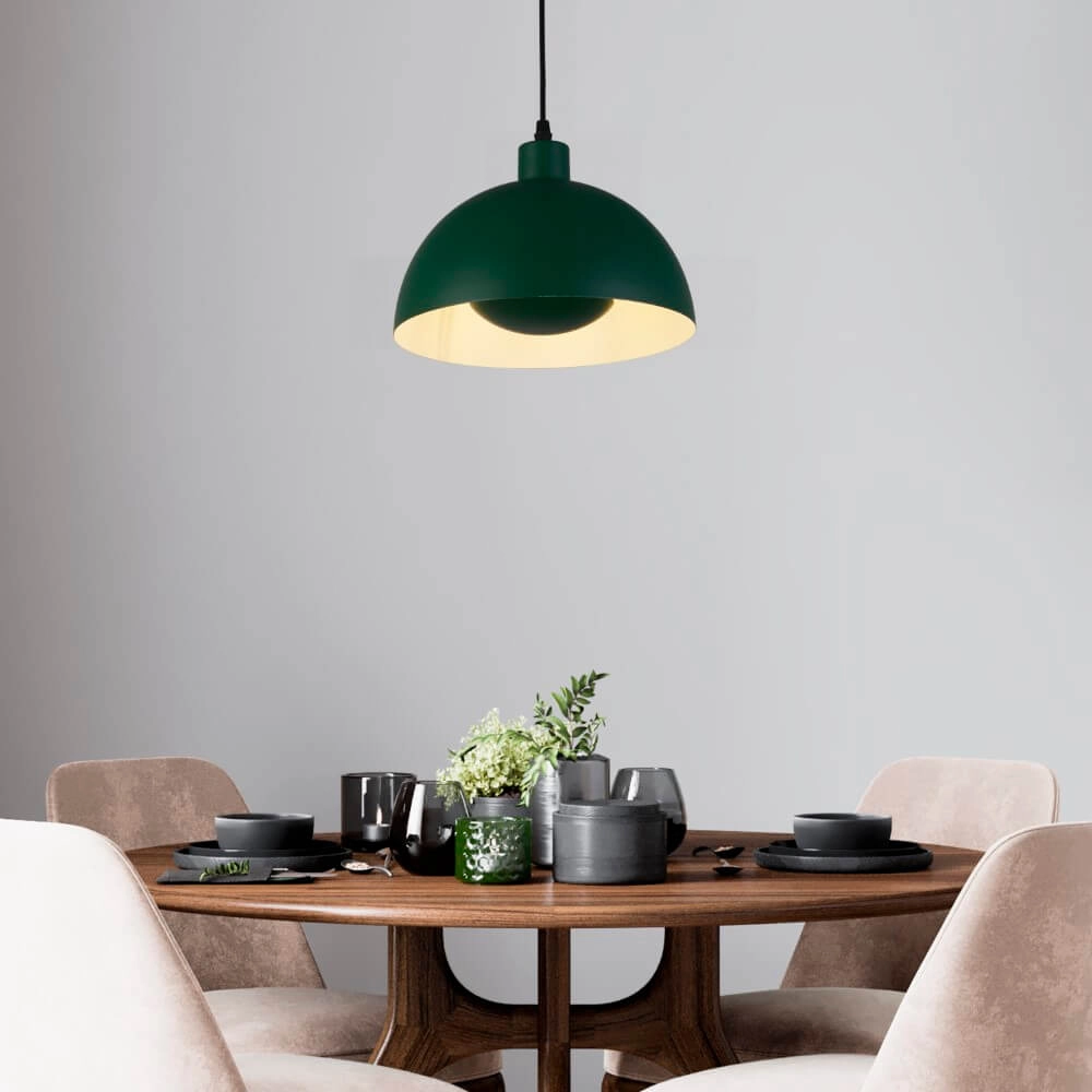 Green pendant lamp Mars Shade 20cm high Searchlight 5053423274270