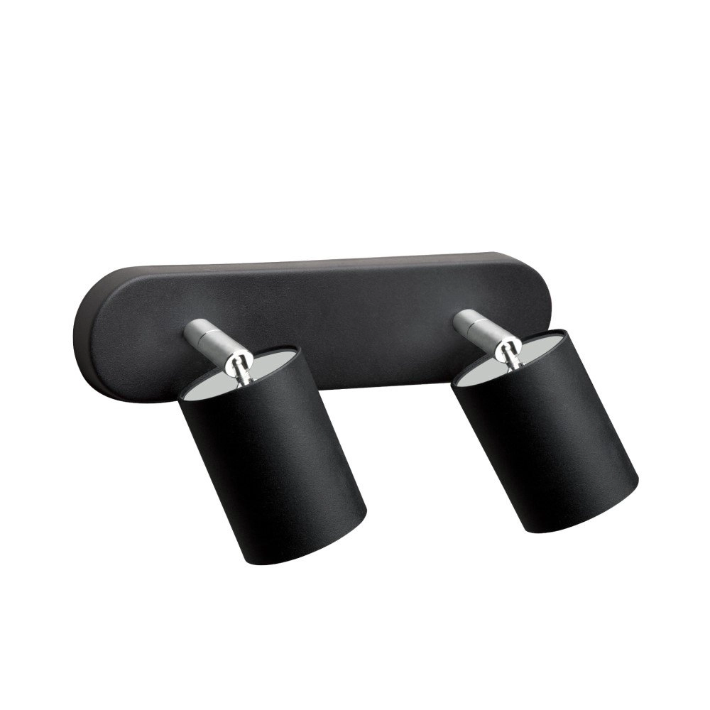 Double surface-mounted spotlight Eye black