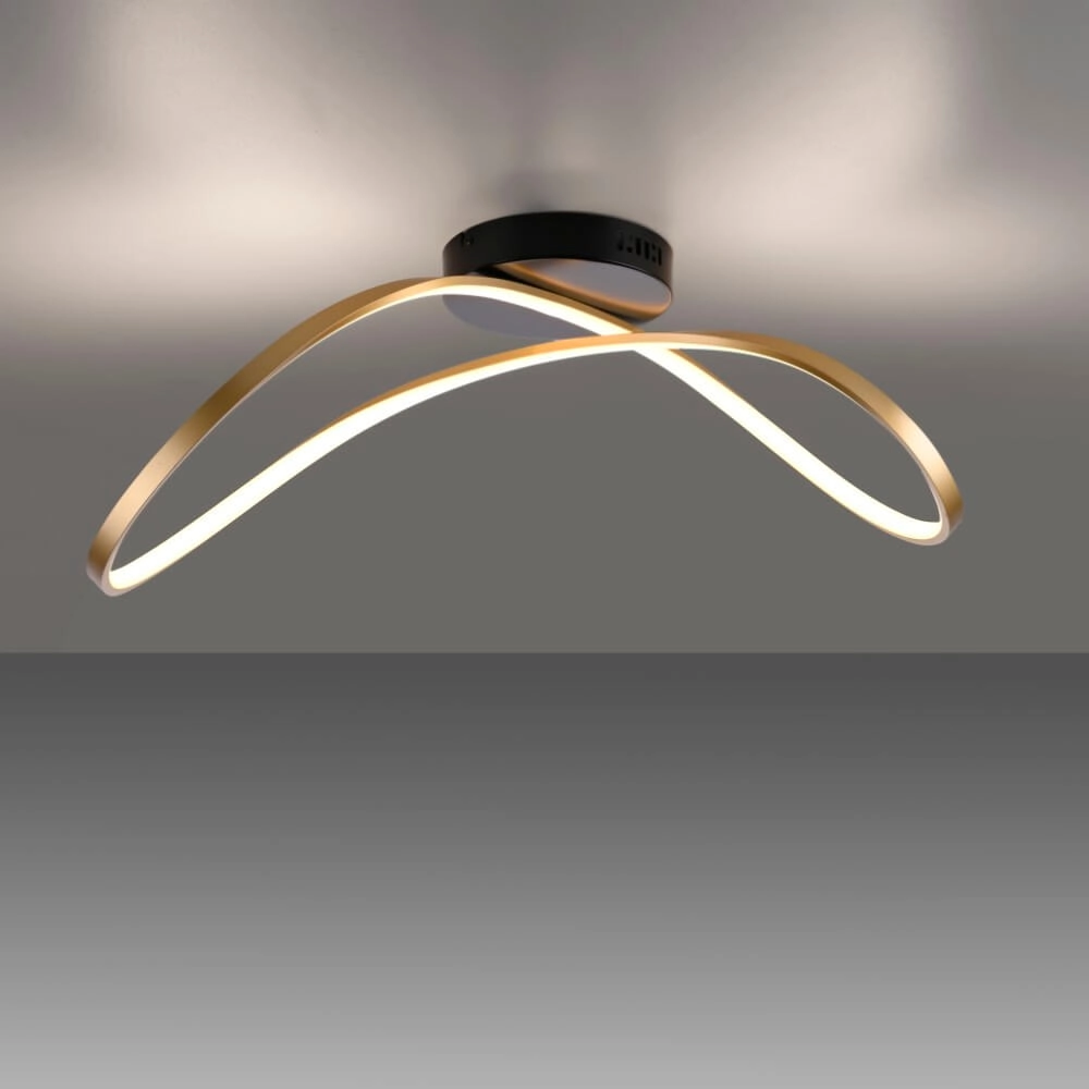 Design ceiling lamp Okta brass/black Just Light 4043689001940