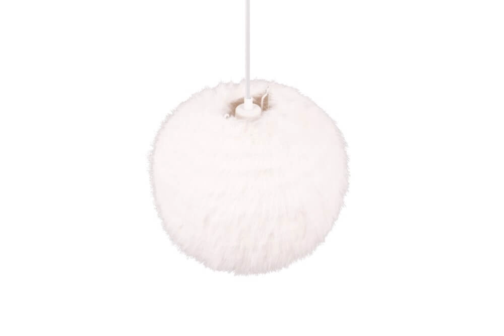 Fabric pendant lamp Furry cream Ø 35cm Trio 4017807600087