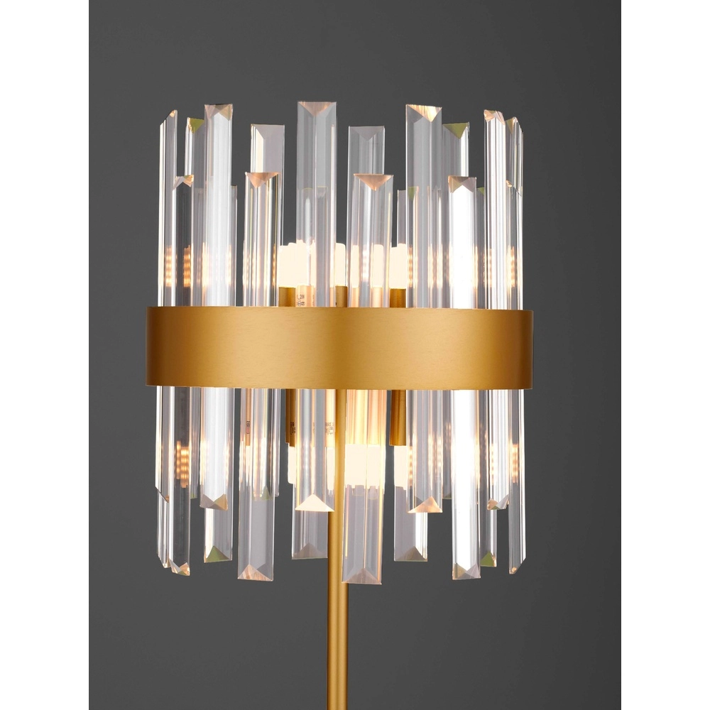 Golden table lamp Crown Ø 25cm Lyora 5212017468345