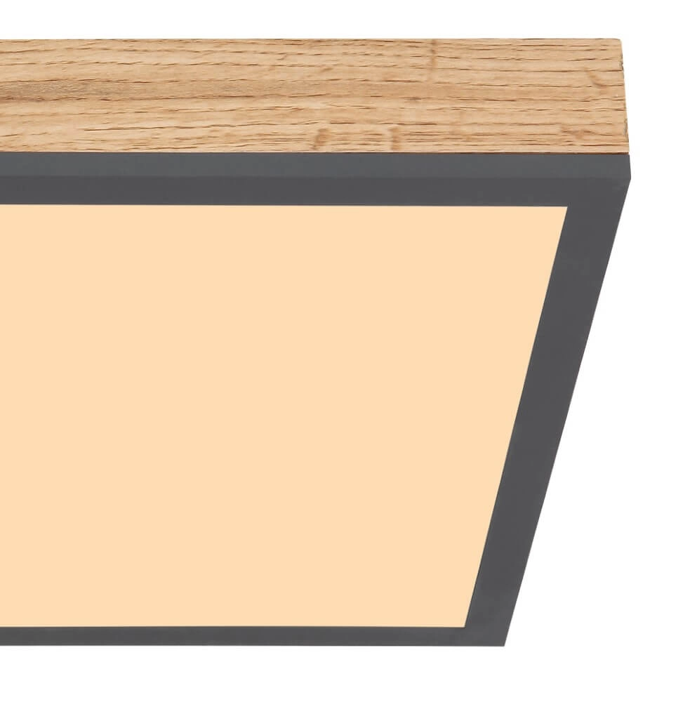 Wooden led ceiling light Doro 30x30cm Globo 9007371415991