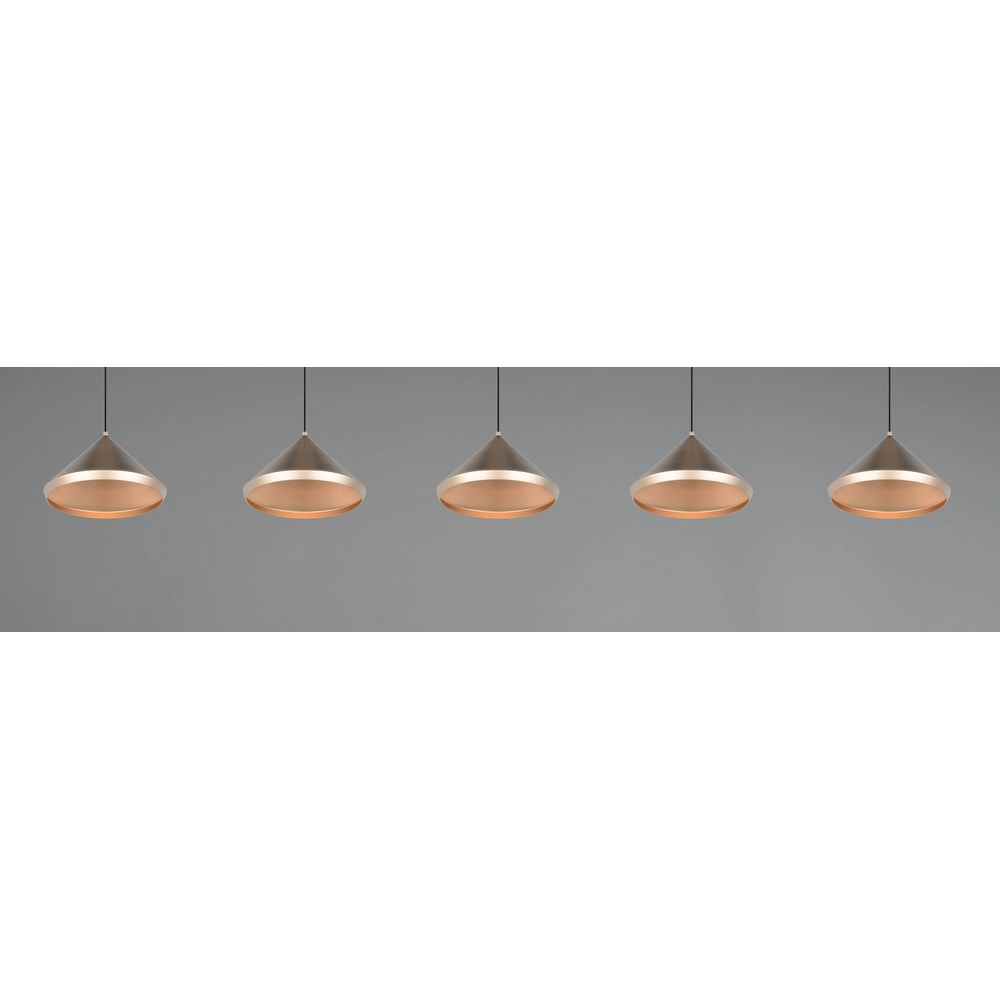 5-light pendant lamp Laguna coffee brown Trio 4017807671094