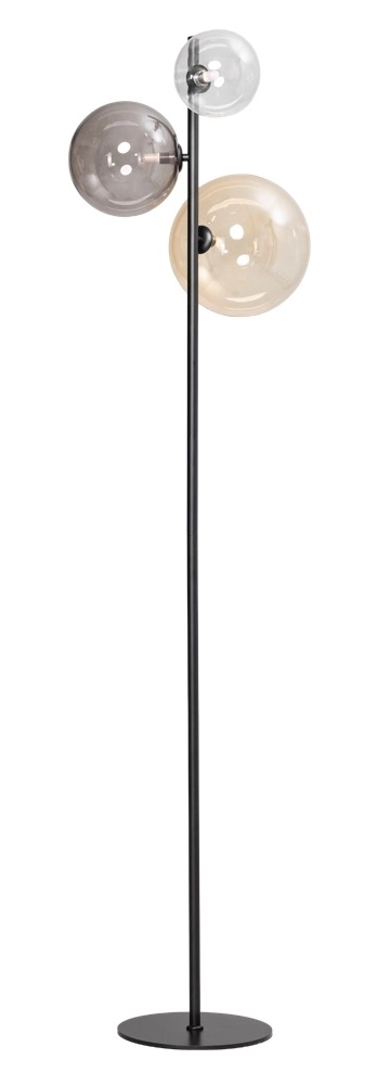 Glass floor lamp Shelly with bulbs