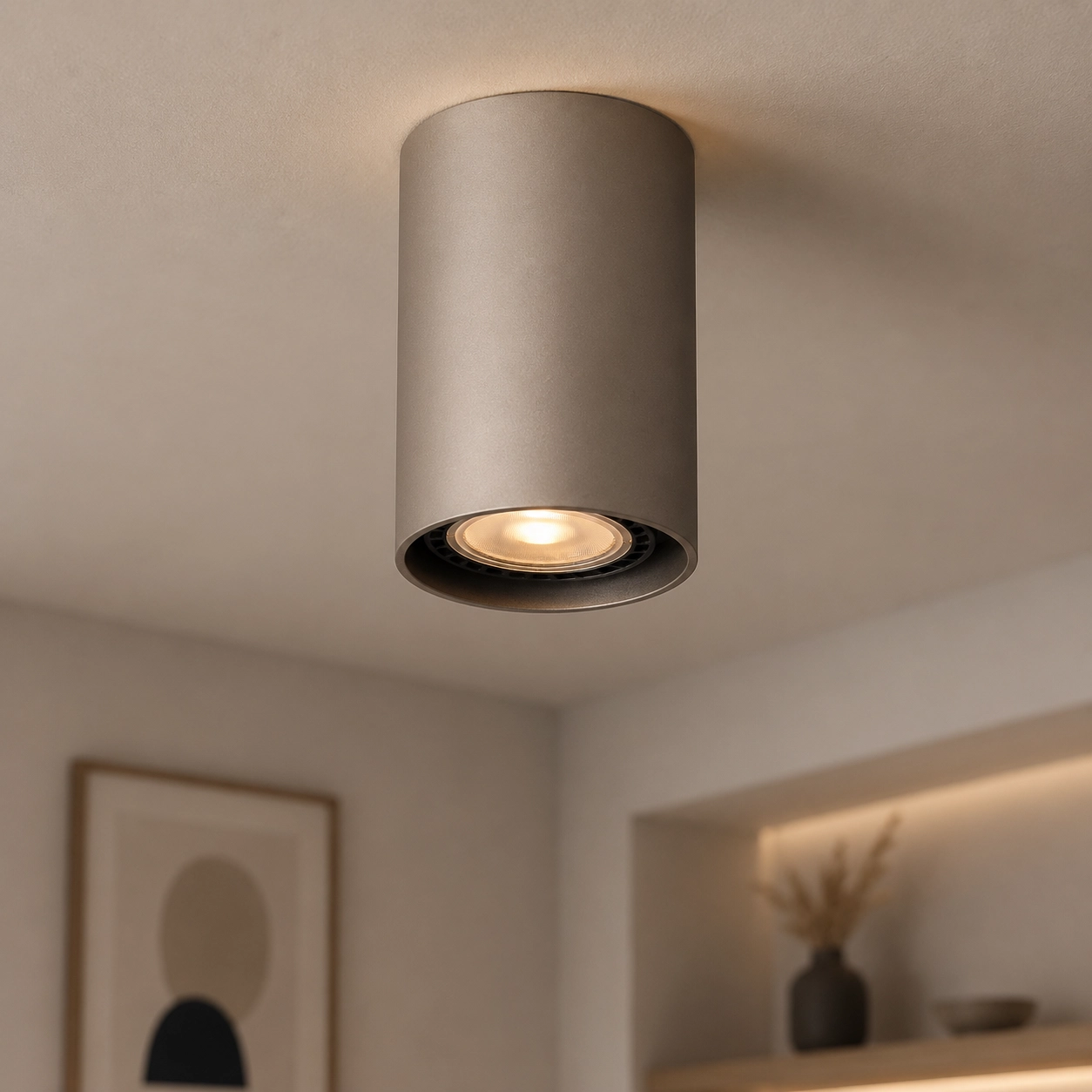 Design surface-mounted spotlight Roulo champagne