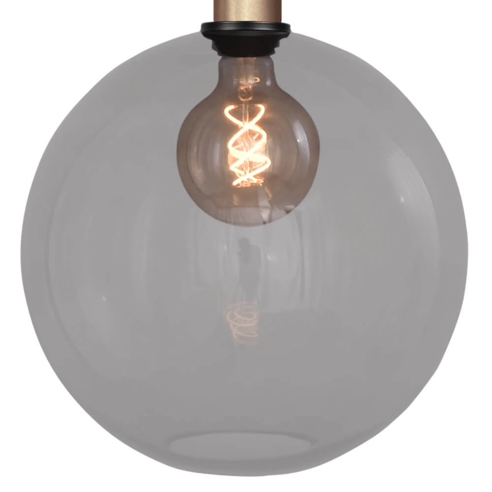 Hanging lamp Ø 30cm Bella 2 Brass gold with smoke glass Masterlight 8718121333984