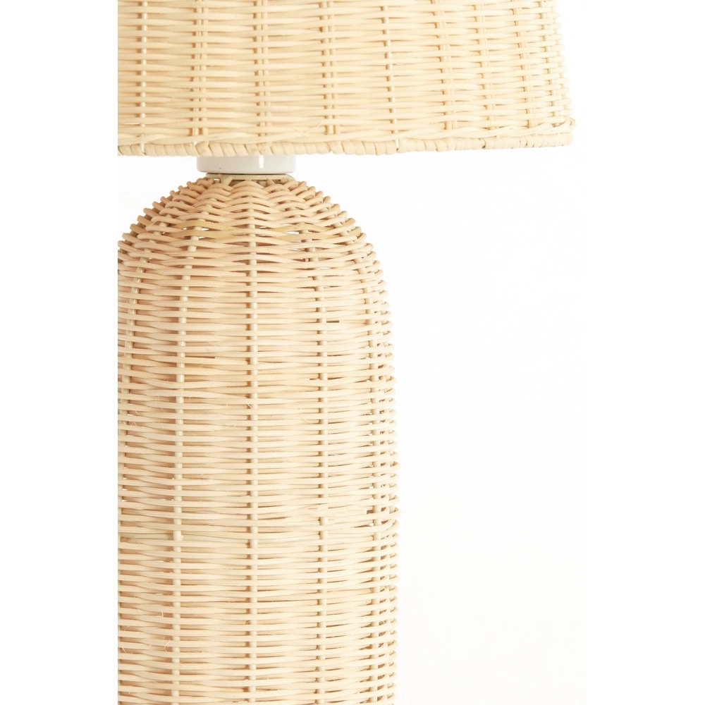Rattan table lamp Mandor Ø 28.5cm - dark rattan Light & Living 8717807820541
