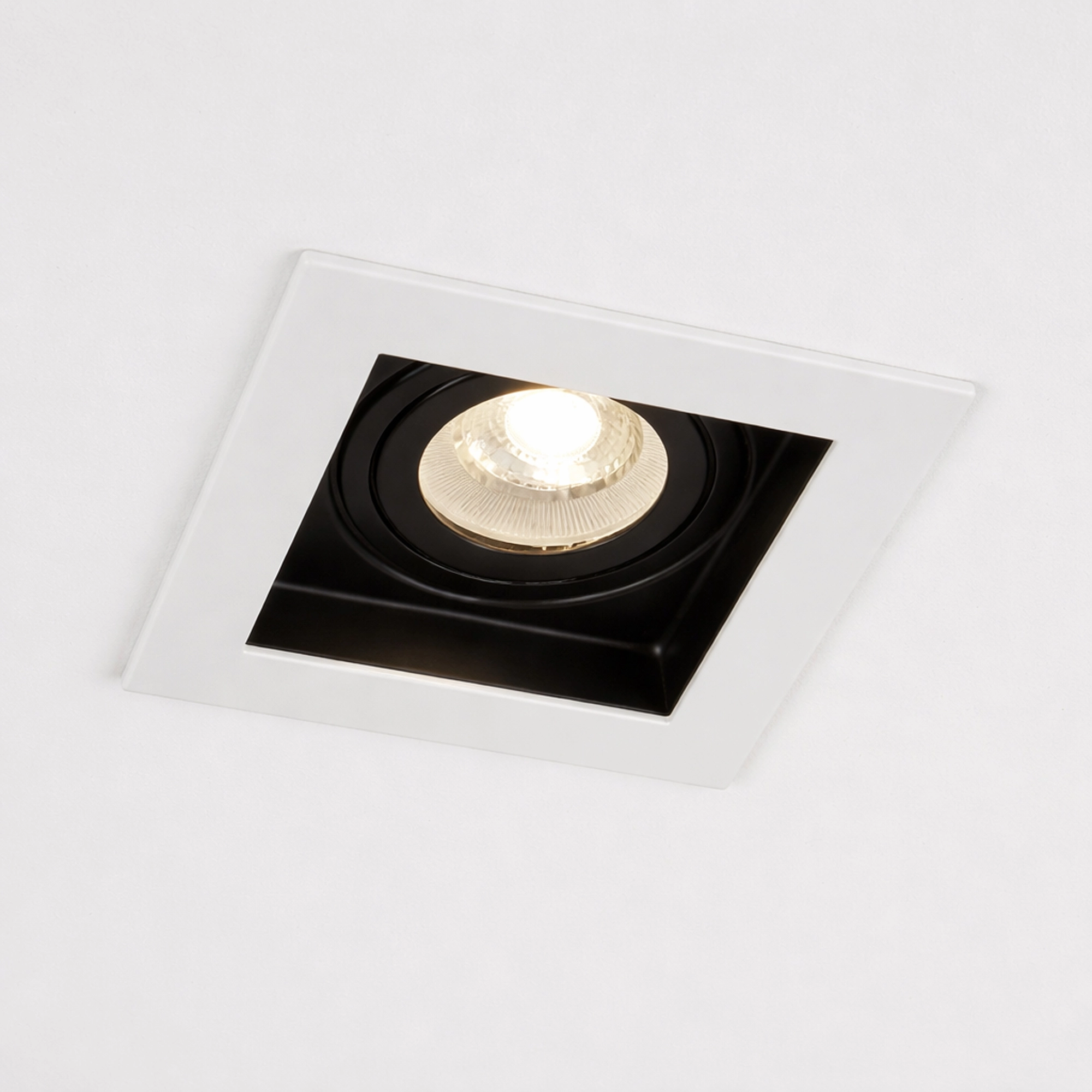 Square recessed spotlight Grid Black