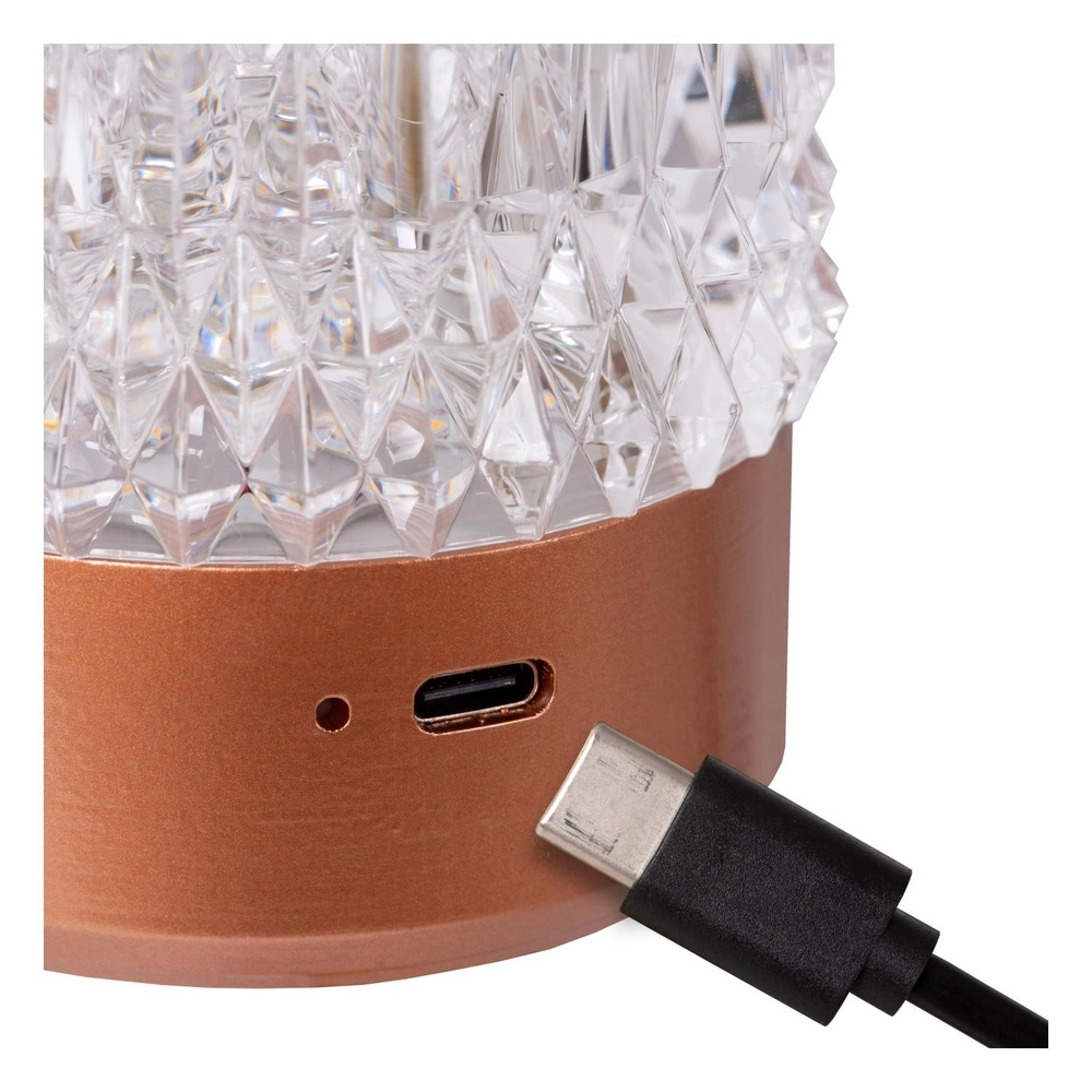 Rechargeable table lamps Lily set of 3 copper Lucide 5411212461094