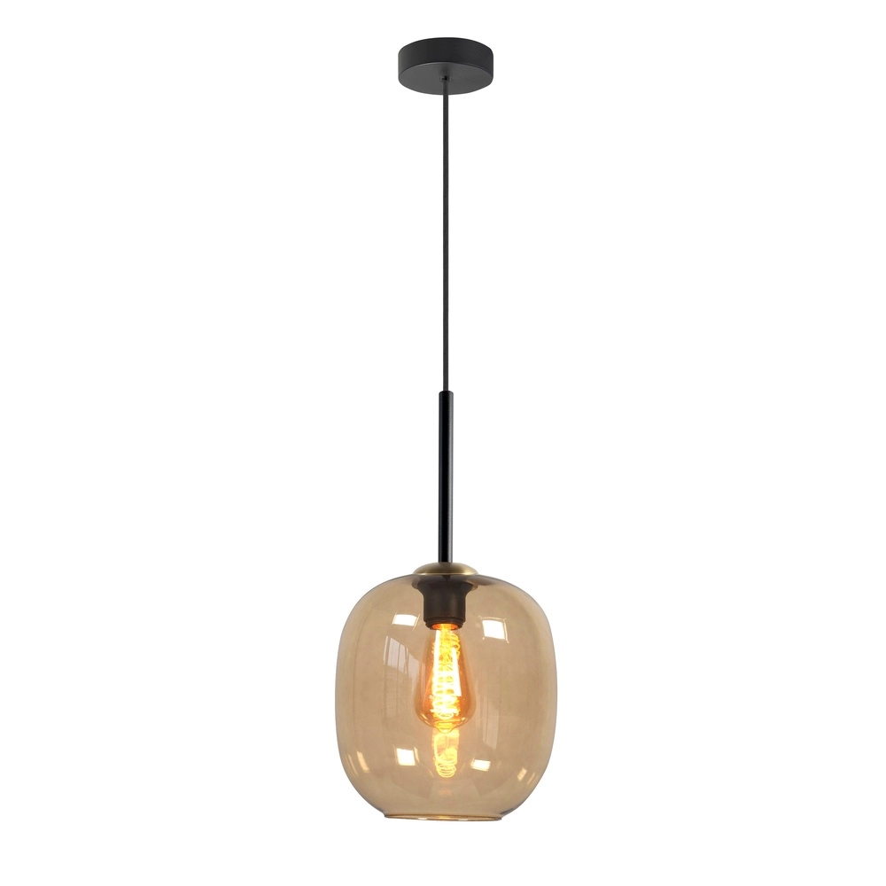 Pendant lamp Bellini black with gold glass Ø 23cm