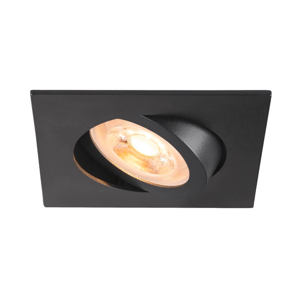 Recessed spotlight New Tria 68 square - black - GU10