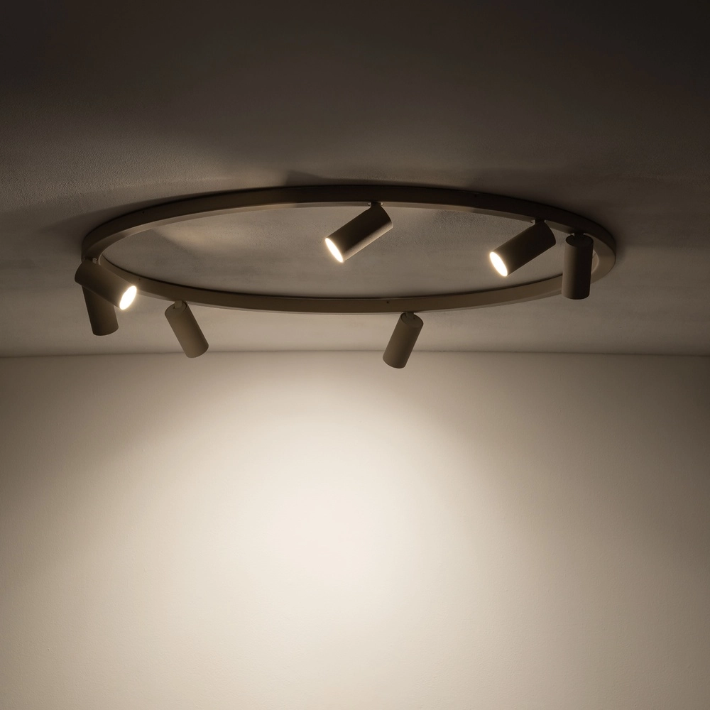 Circle surface-mounted spotlights Fourty 7x GU10 - beige Lyora 5903139119481