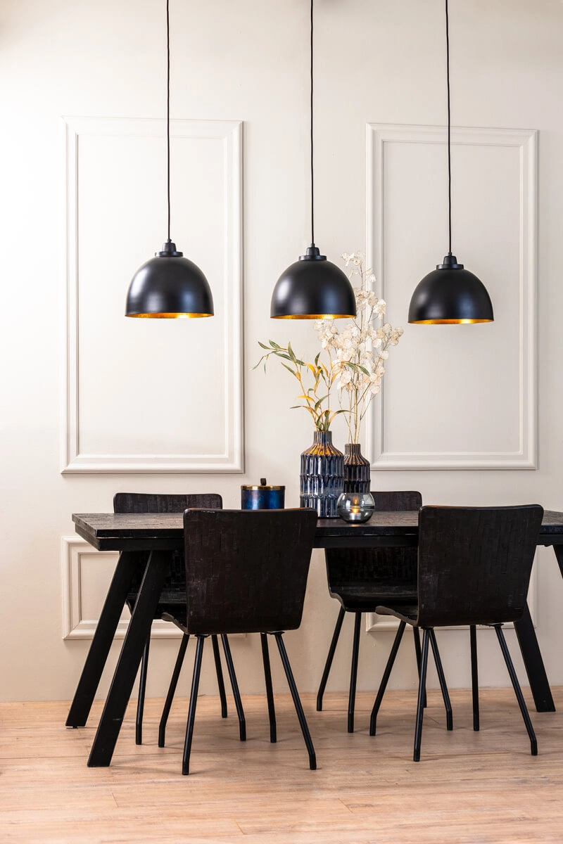 Country Pendant Lamp Kylie 3-light black