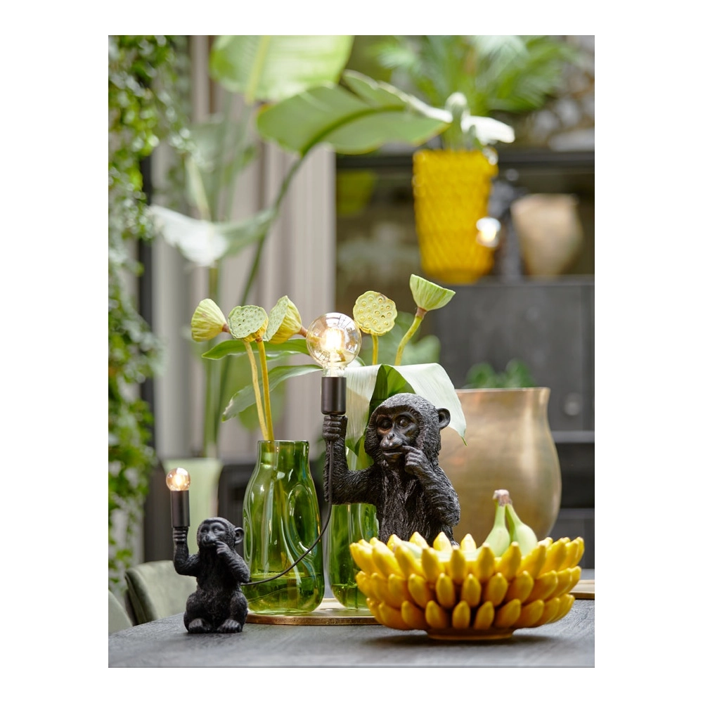 Table lamp monkey Monkey black 23.5cm Light & Living 8717807605384