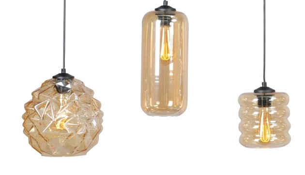 Large glass pendant lamp Quinto 5 Masterlight 8718121216652