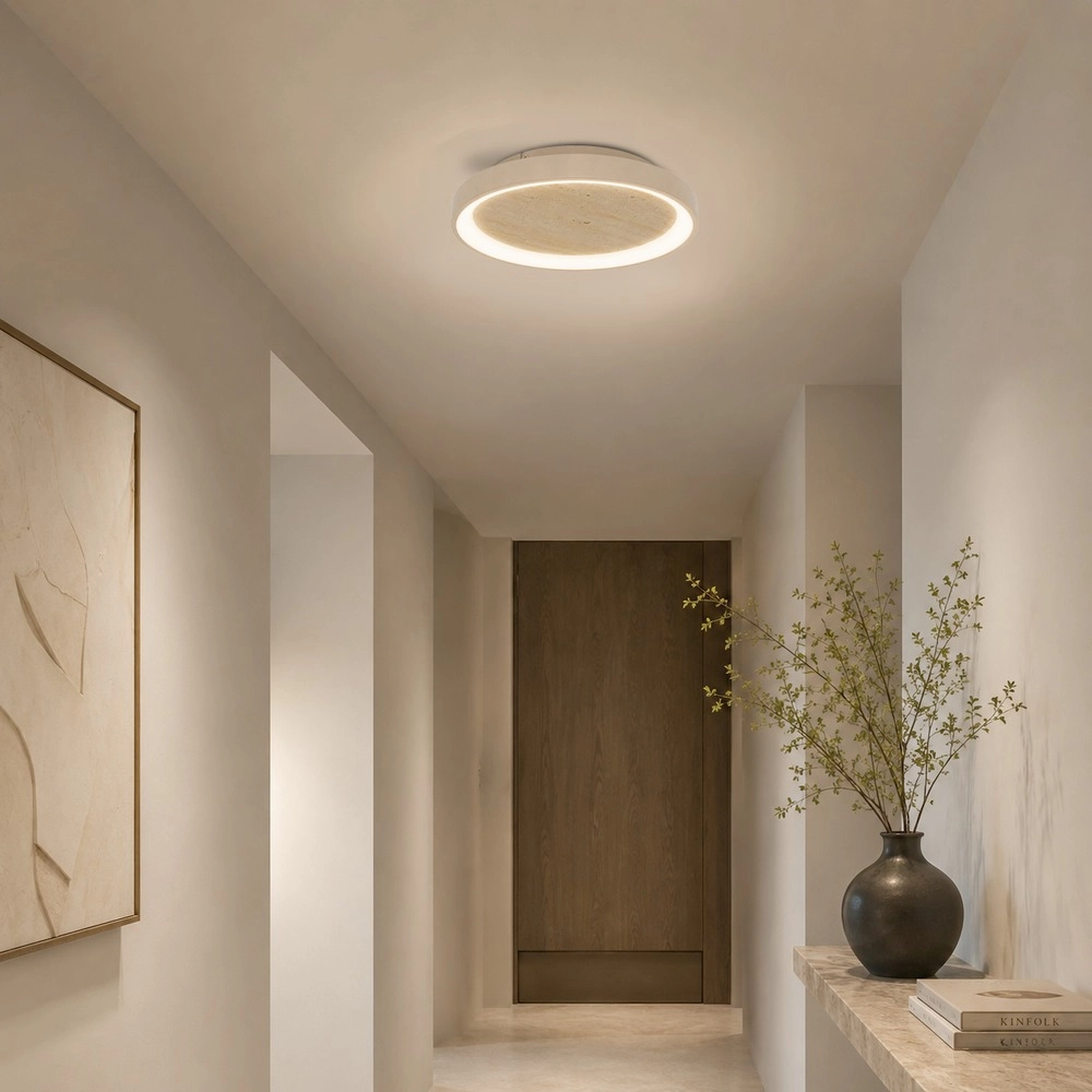 Modern ceiling lamp Meliciano sand brown Ø 36cm